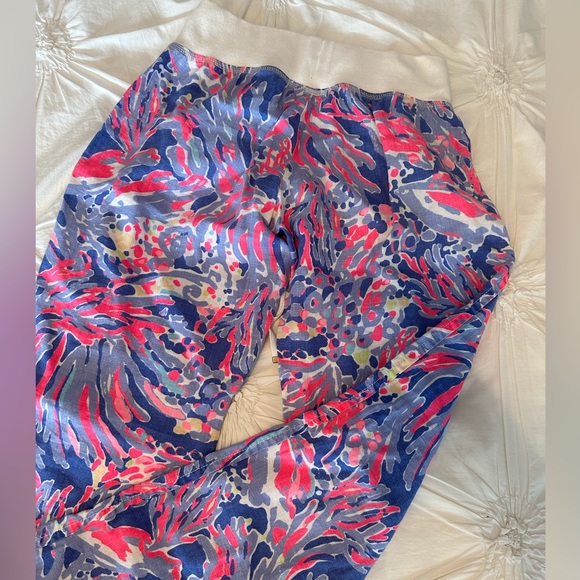 Lilly Pulitzer Linen Beach Pants | Iris Blue Shrimply Chic - Picture 3 of 5
